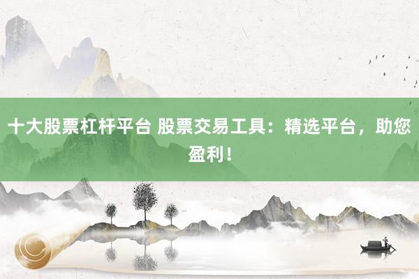 十大股票杠杆平台 股票交易工具：精选平台，助您盈利！
