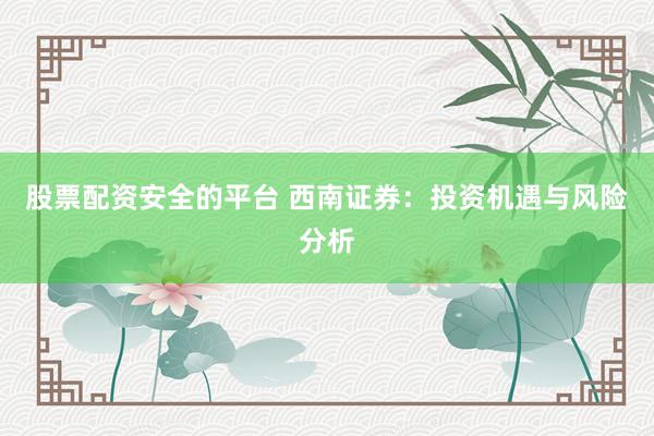 股票配资安全的平台 西南证券：投资机遇与风险分析