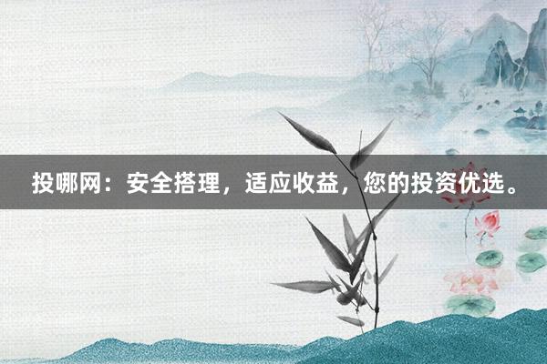 投哪网：安全搭理，适应收益，您的投资优选。