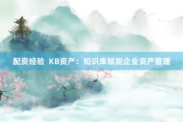 配资经验  KB资产：知识库赋能企业资产管理